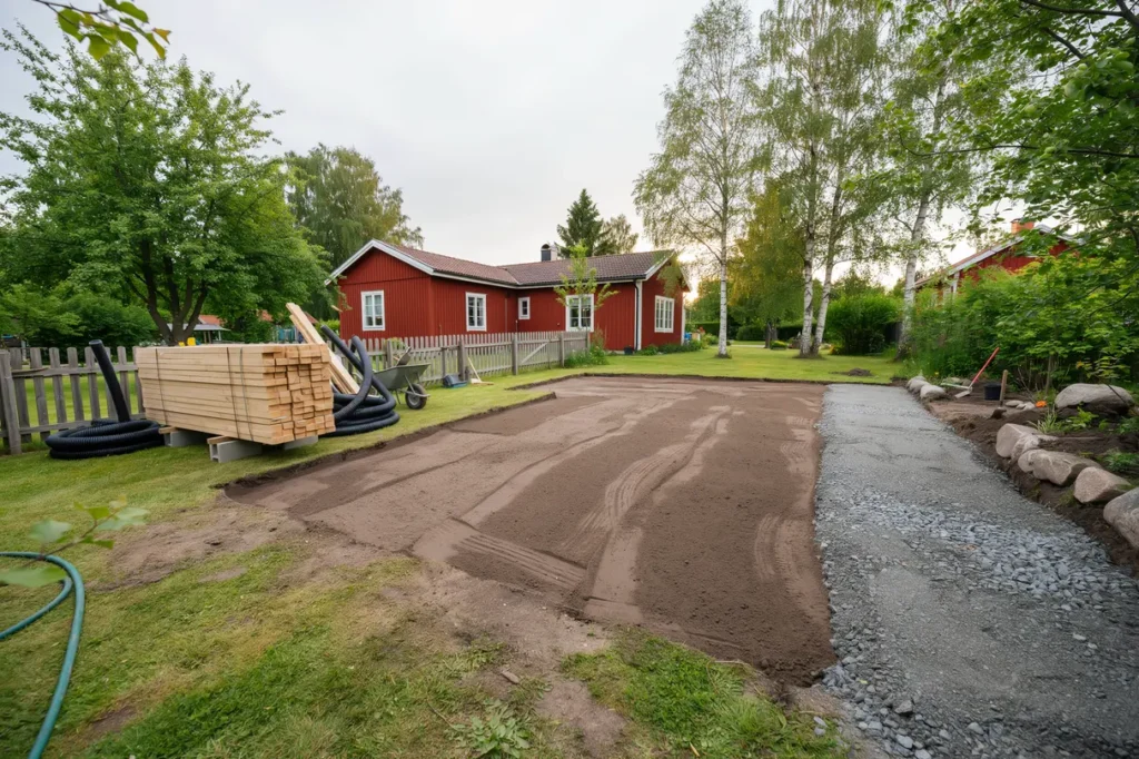 juli p tomten s f rbereder du marken f r attefallshus f rr d och sensommarens markprojekt