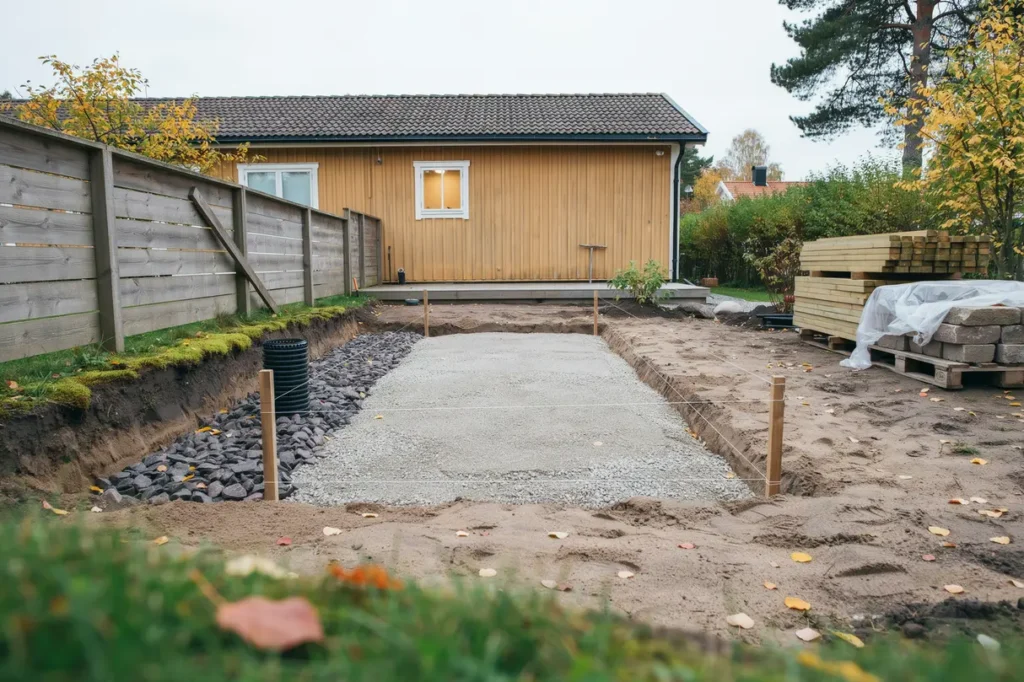 september p tomten r tt grundarbete f r pergola uterum och andra h stprojekt